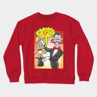 Mad rabbit cursing the magician Crewneck Sweatshirt